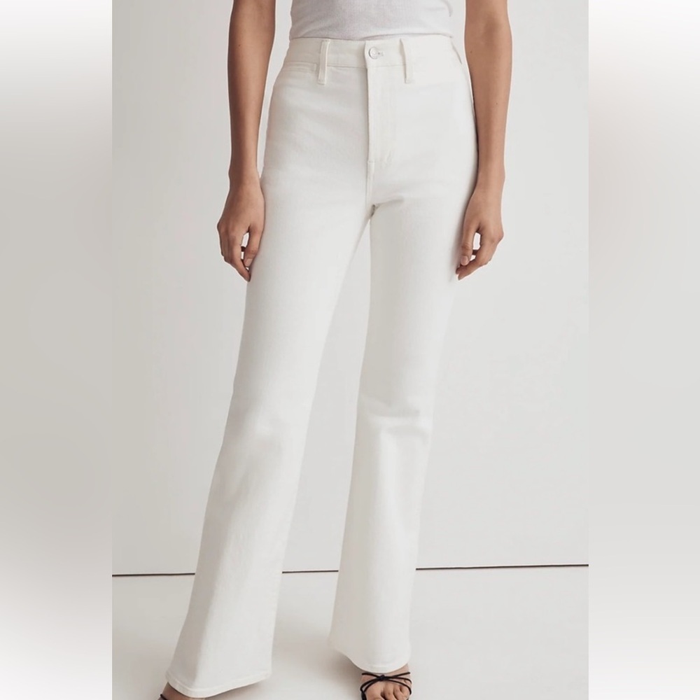 Madewell Women's White Flared Jeans size 2 - Picture 5 of 6